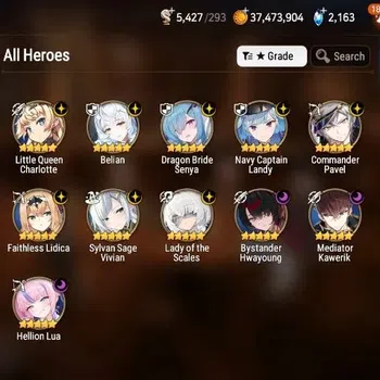 Epic Seven Accounts High-End Global|Unverif| New ERA 10ML (LOTScales, Belian, LQC Etc.)Rinak