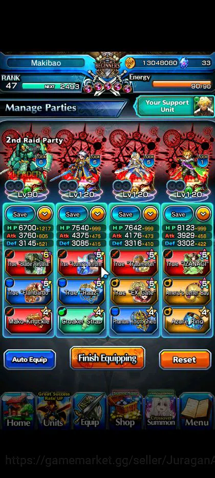 Grand Summoners Accounts Global|Rank 47|12 Ascend|UP Roy,Kirisame,ChloeTW,W image 1