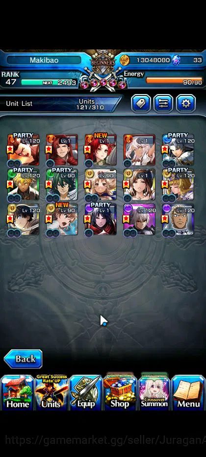 Grand Summoners Accounts Global|Rank 47|12 Ascend|UP Roy,Kirisame,ChloeTW,W image 3