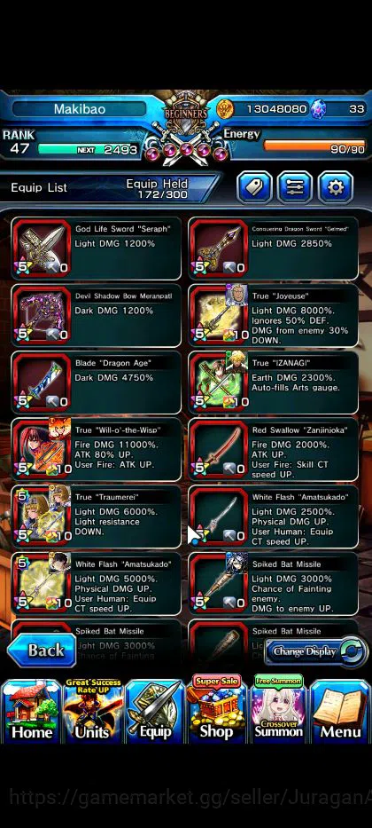 Grand Summoners Accounts Global|Rank 47|12 Ascend|UP Roy,Kirisame,ChloeTW,W image 4