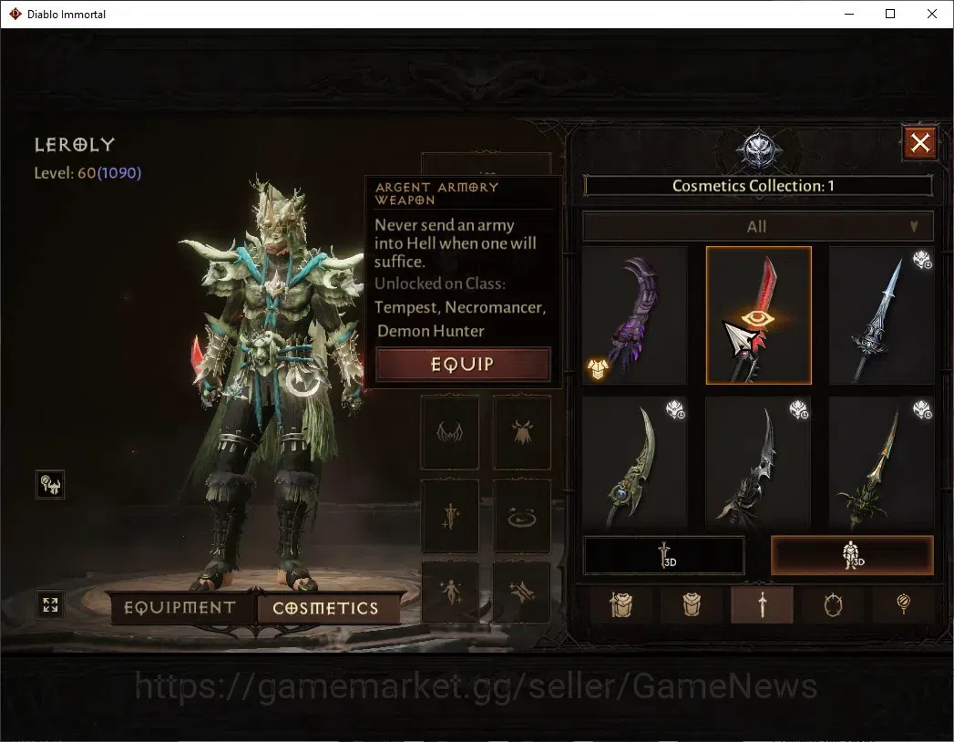 Diablo Immortal Accounts SEA - Verathiel|CS ON|Lv60(1090)|Tempest|49k CR|Re image 10