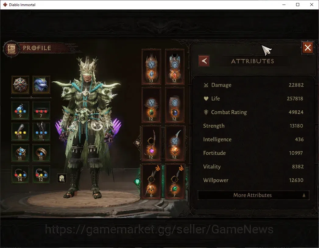 Diablo Immortal Accounts SEA - Verathiel|CS ON|Lv60(1090)|Tempest|49k CR|Re image 3