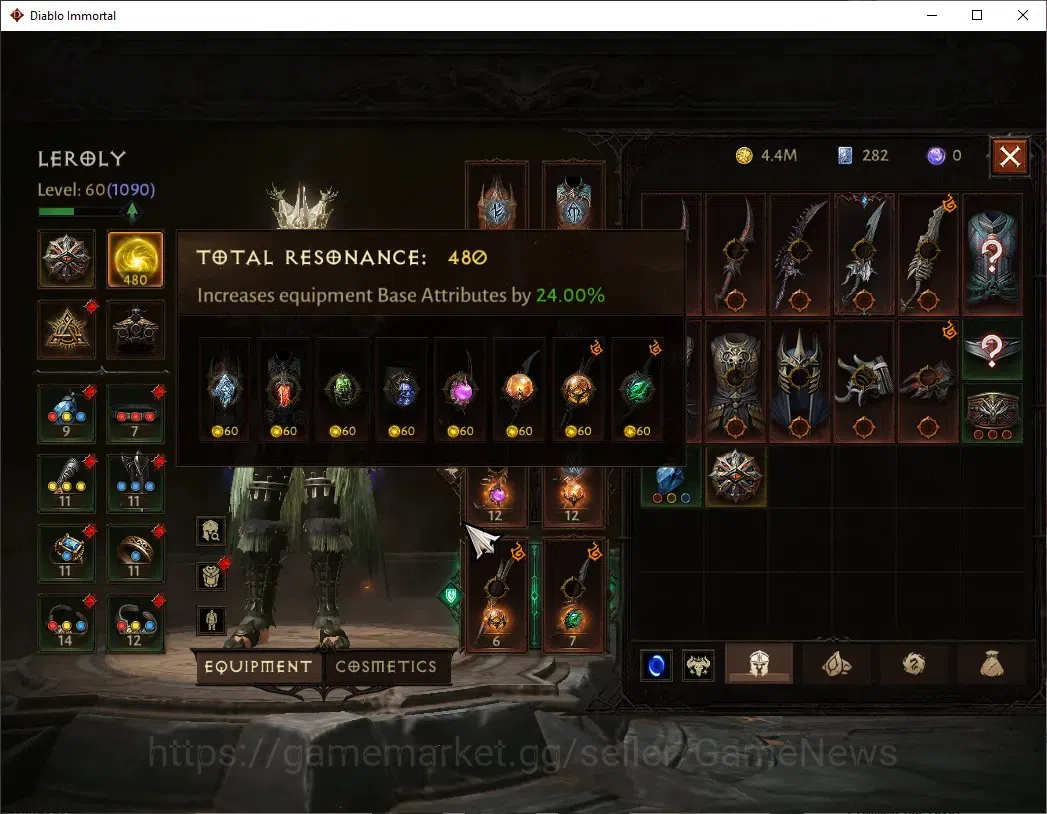Diablo Immortal Accounts SEA - Verathiel|CS ON|Lv60(1090)|Tempest|49k CR|Re image 4