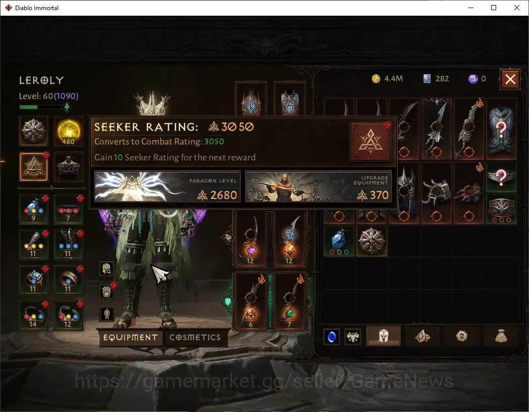 Diablo Immortal Accounts SEA - Verathiel|CS ON|Lv60(1090)|Tempest|49k CR|Re image 5