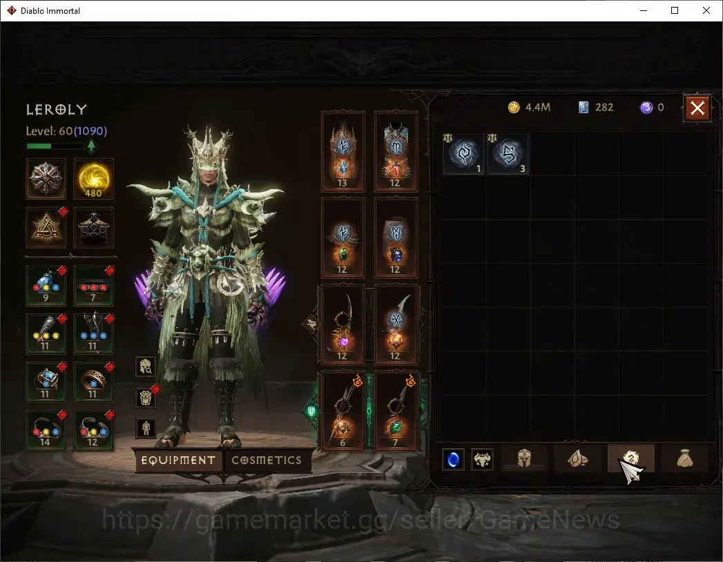 Diablo Immortal Accounts SEA - Verathiel|CS ON|Lv60(1090)|Tempest|49k CR|Re image 7