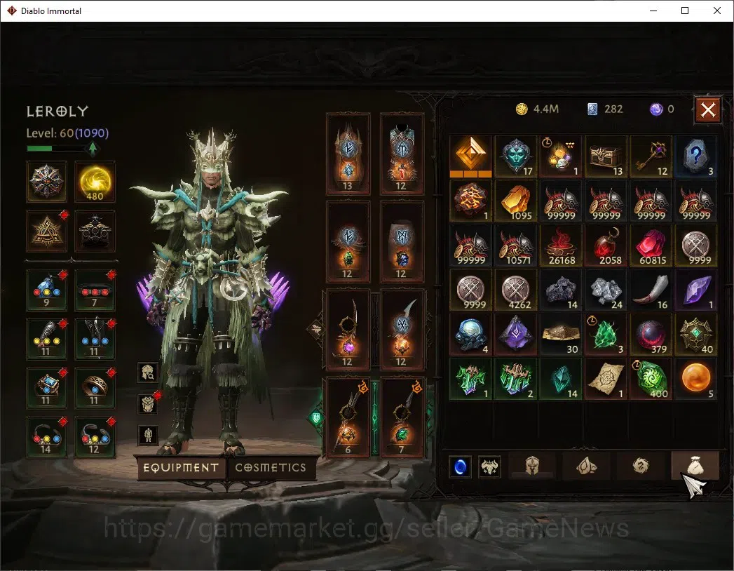 Diablo Immortal Accounts SEA - Verathiel|CS ON|Lv60(1090)|Tempest|49k CR|Re image 8