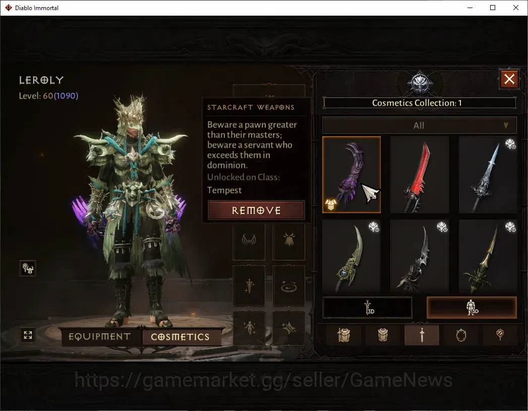 Diablo Immortal Accounts SEA - Verathiel|CS ON|Lv60(1090)|Tempest|49k CR|Re image 9