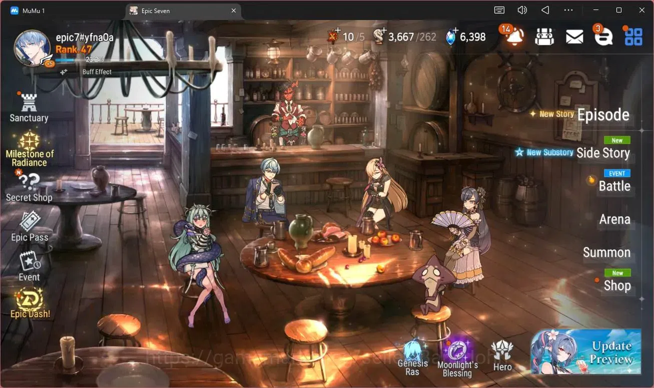 Epic Seven Accounts High-End Global Unverif |11 ML(E Ilynav,NM Luna,RO Light,RnL,DB Senya,S Taeyou,J Kise Etc)|PoH ON|SS 1