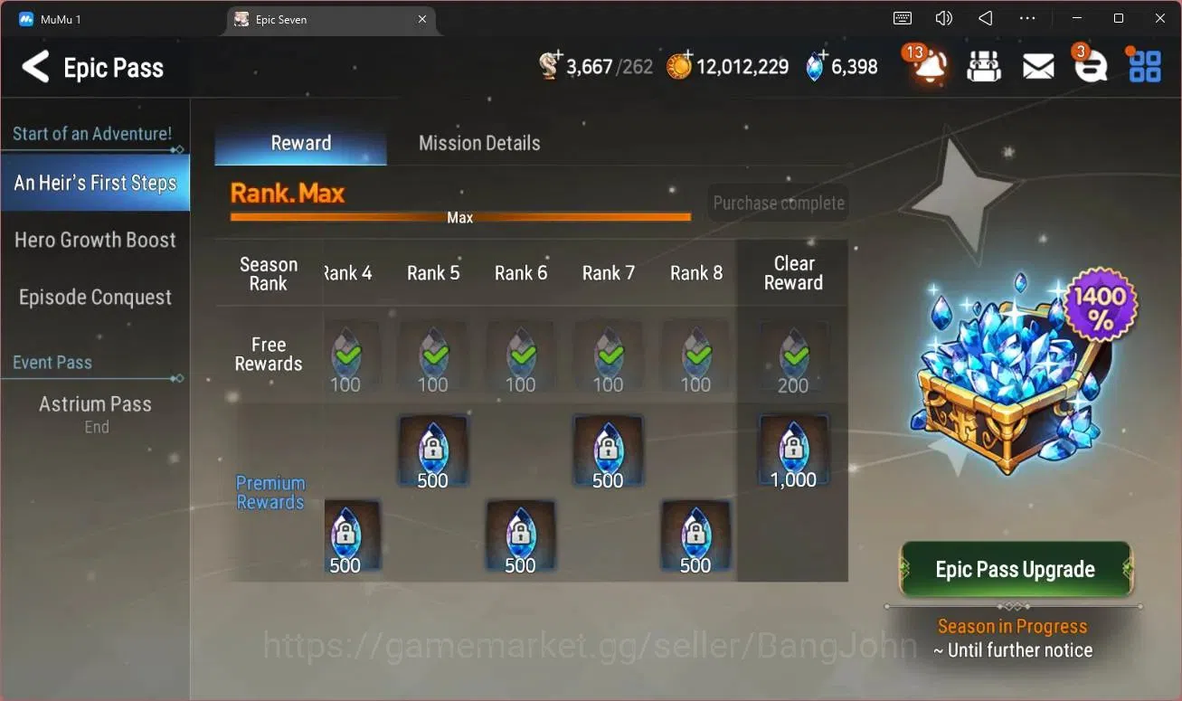 Epic Seven Accounts High-End Global Unverif |11 ML(E Ilynav,NM Luna,RO Light,RnL,DB Senya,S Taeyou,J Kise Etc)|PoH ON|SS 18