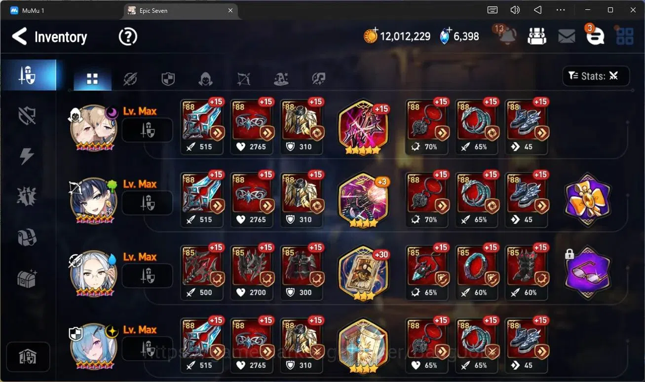 Epic Seven Accounts High-End Global Unverif |11 ML(E Ilynav,NM Luna,RO Light,RnL,DB Senya,S Taeyou,J Kise Etc)|PoH ON|SS 19