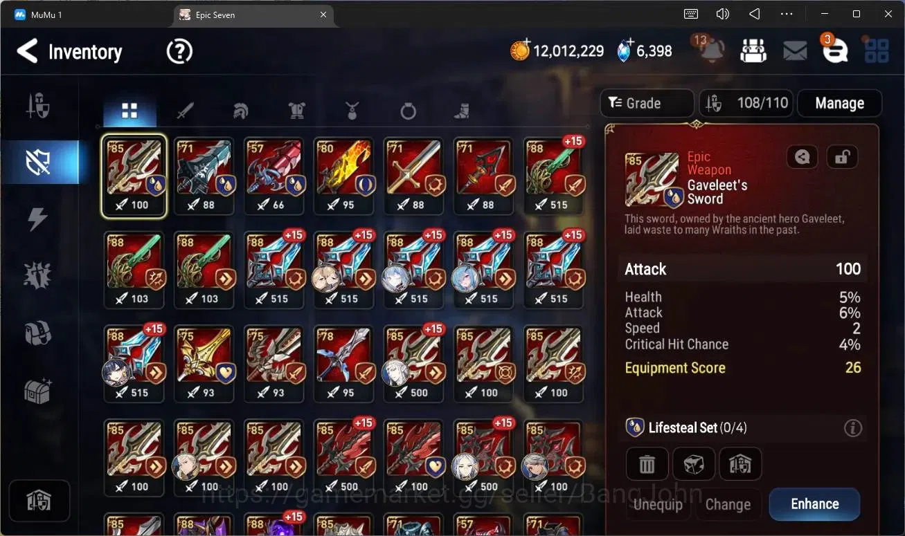 Epic Seven Accounts High-End Global Unverif |11 ML(E Ilynav,NM Luna,RO Light,RnL,DB Senya,S Taeyou,J Kise Etc)|PoH ON|SS 20