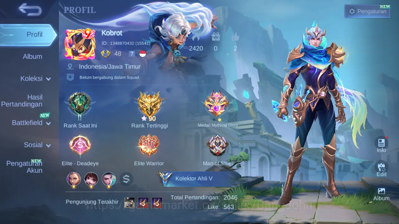Mobile Legends: Bang Bang Accounts Hero 65 Skin 125 | Epic Gusion, Irithel | Dtamer M image 1