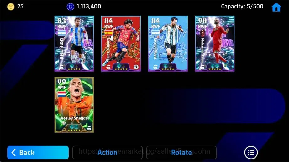 eFootball Accounts Mobile |PW 2507|Epic Sneijder|Showtime Salah, Yama image 3