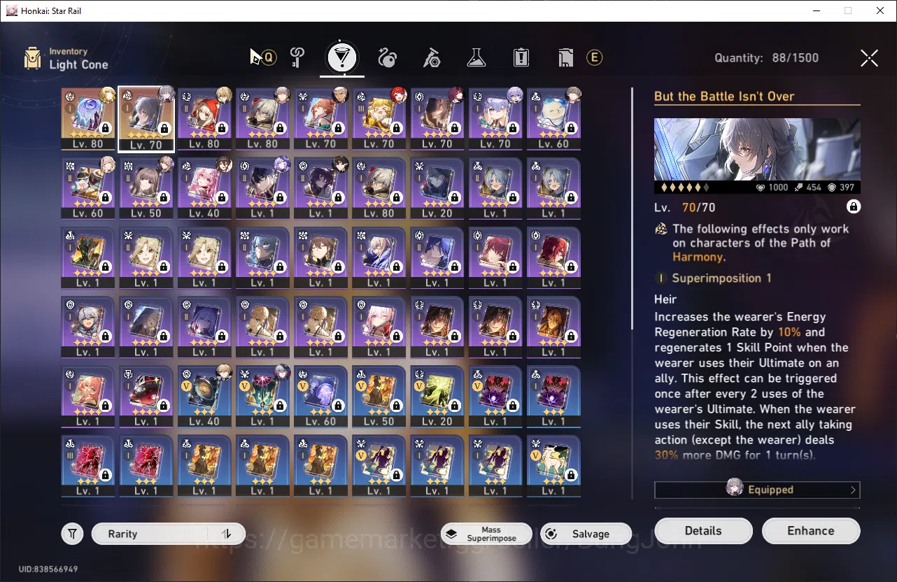 Honkai Star Rail Accounts ASIA | TL 61 | 7 Limit | Kafka | Black Swan | Dan  image 5