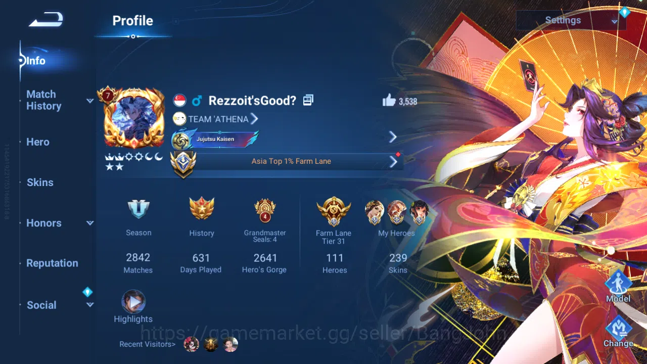 Hero 111|Skin 239|Flawless Mai|JJK Kongming,Ladysun|3 Shanhai|2 LNY25|LNY24 Ladysun| 8 Legend Etc. Check SS HOK115B Honor of Kings Others Hero 111|Skin 239|Flawless Mai|JJK Kongming,Ladysu image 1