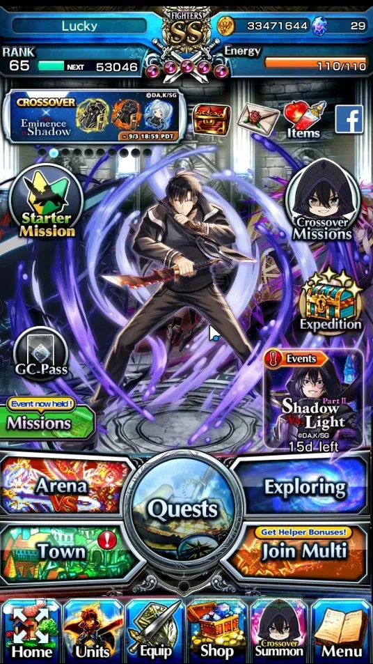 Grand Summoners Accounts End-Game Global|Rank 65|20 Ascend 8 TW| (Mikoto,DL Rimuru,Igris,Ainz,etc)+TW,UP 1