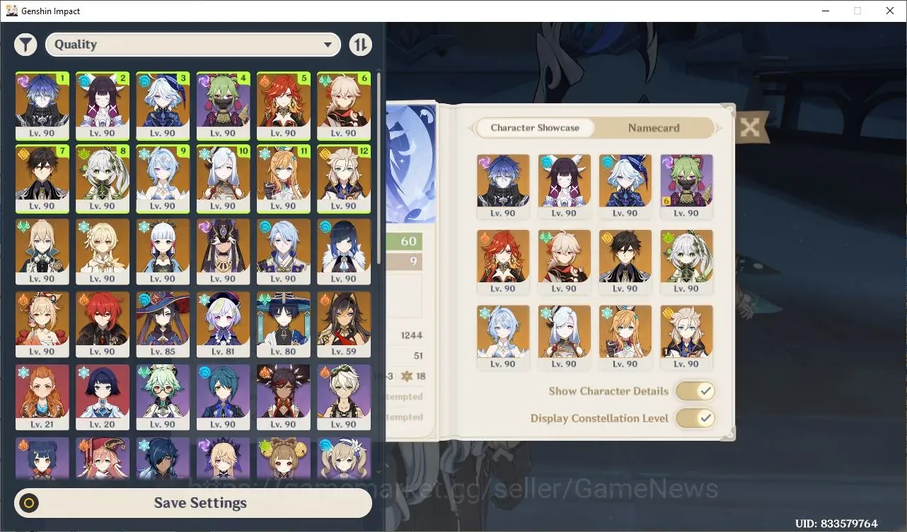 Genshin Impact Accounts Others ASIA|AR 60|Flins Team+Sign|17 Limited + 9(*5 Weapon)|Columbina, Furina, Odette, Mavuika 1