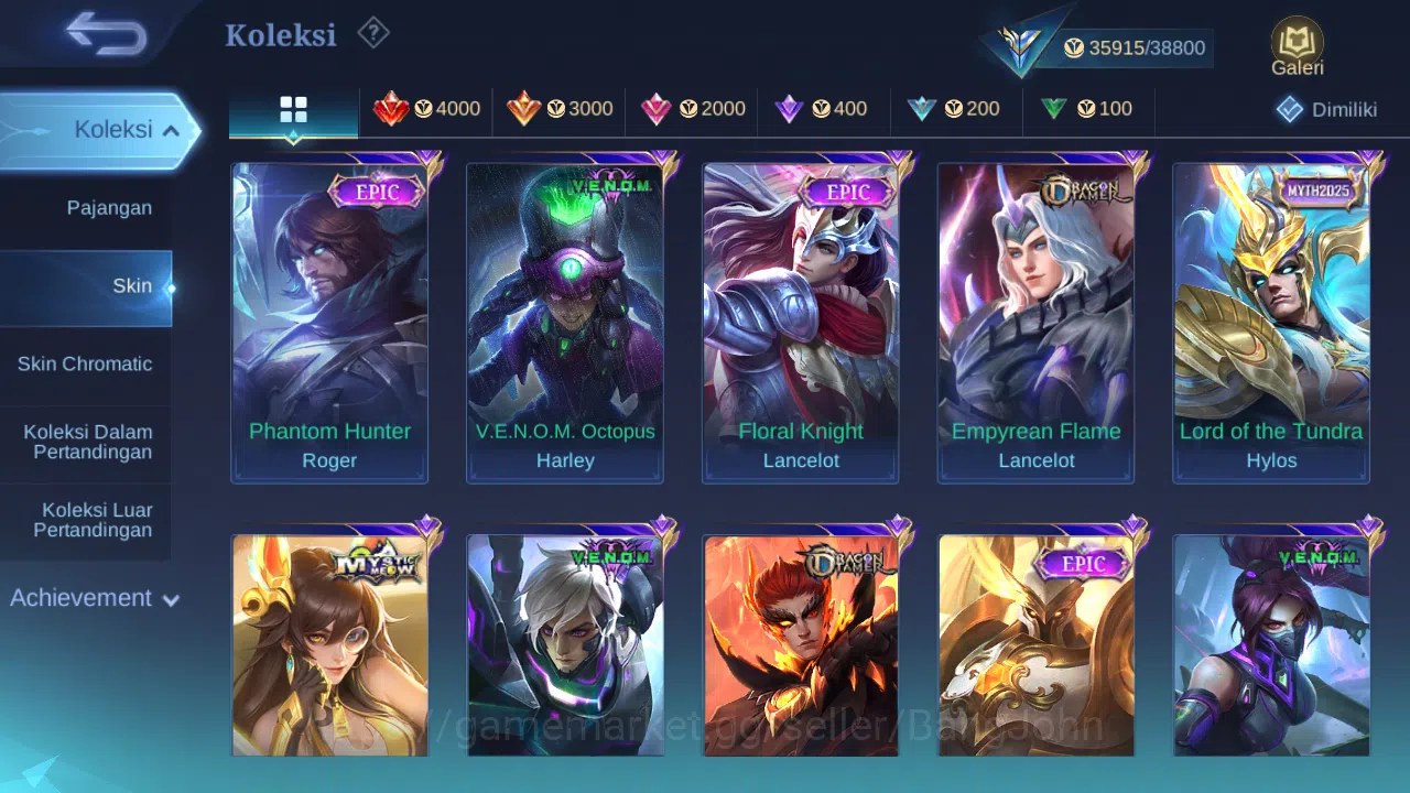 Mobile Legends: Bang Bang Accounts Others Hero 97 Skin 167 | CC Natalia | Lightborn Alucard, Tigreal, Granger | Dtamer 4
