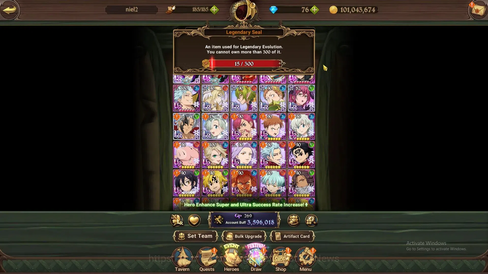 The Seven Deadly Sins: Grand Cross Accounts ASIA|3,5M CC|15 LS,76 Dm|6 LR+10 UR|Fairy King3/6, image 2