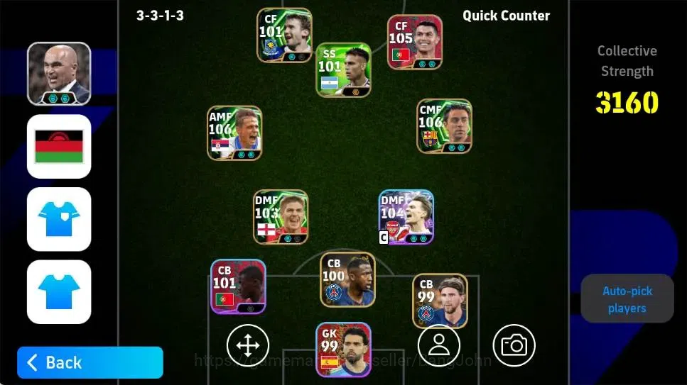 eFootball Accounts Legends & Iconic Players Mobile|PW 3160|Xavi Epic,Dragan Stojkovic Epic,Steven Gerrard Epic,Martin 1
