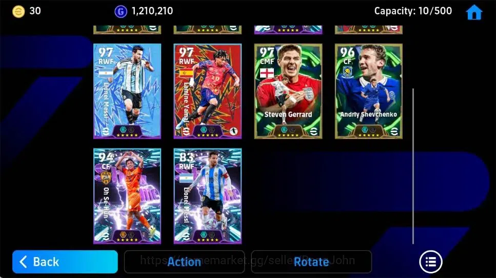 eFootball Accounts Legends & Iconic Players Mobile|PW 3160|Xavi Epic,Dragan Stojkovic Epic,Steven Gerrard Epic,Martin 4