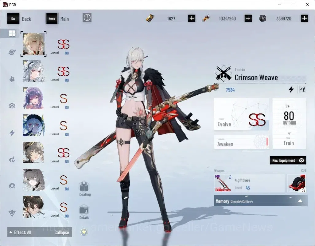 Punishing: Gray Raven Accounts Asia|Lv 96|(SS LuciaCW,SS Startrail,S Feral,SS Dae image 3