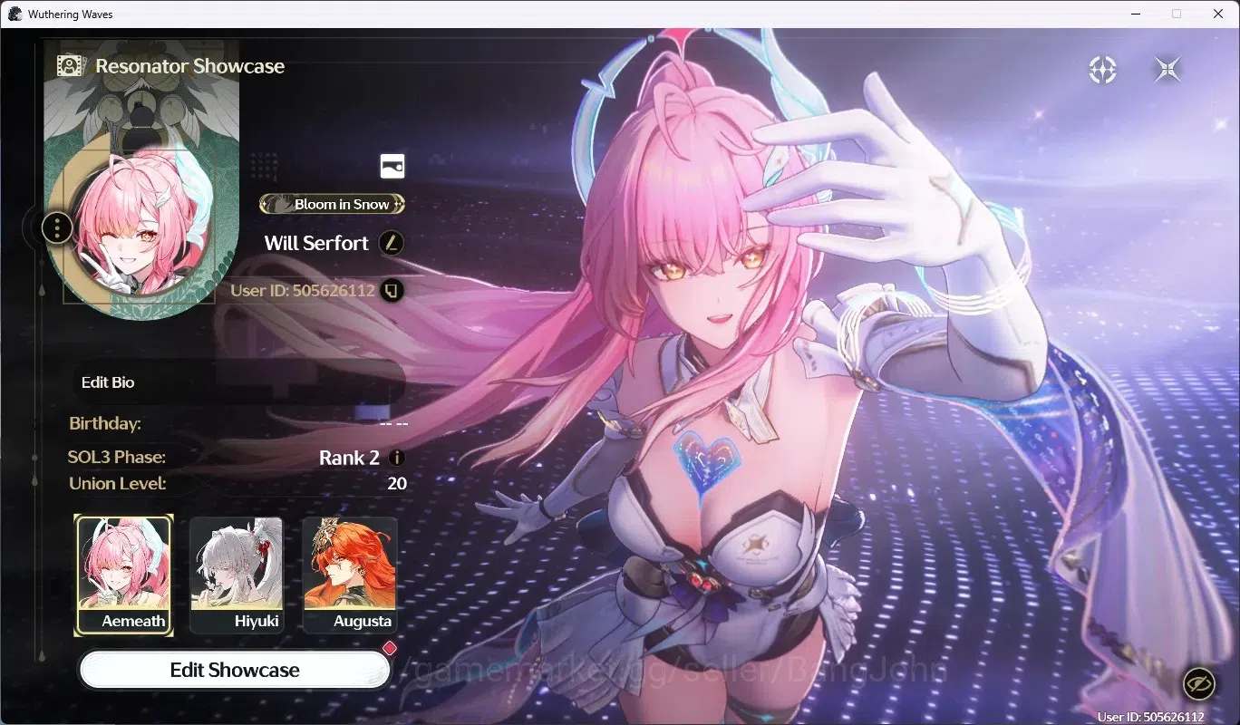 Wuthering Waves Accounts NA |UL 20 |4 Limit [Hiyuki+Sign,Aemeath,Augusta,Lu image 1