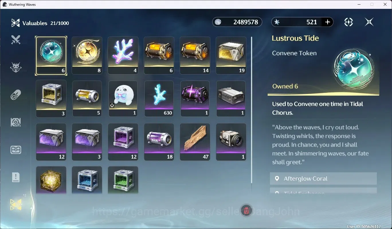 Wuthering Waves Accounts NA |UL 20 |4 Limit [Hiyuki+Sign,Aemeath,Augusta,Lu image 11
