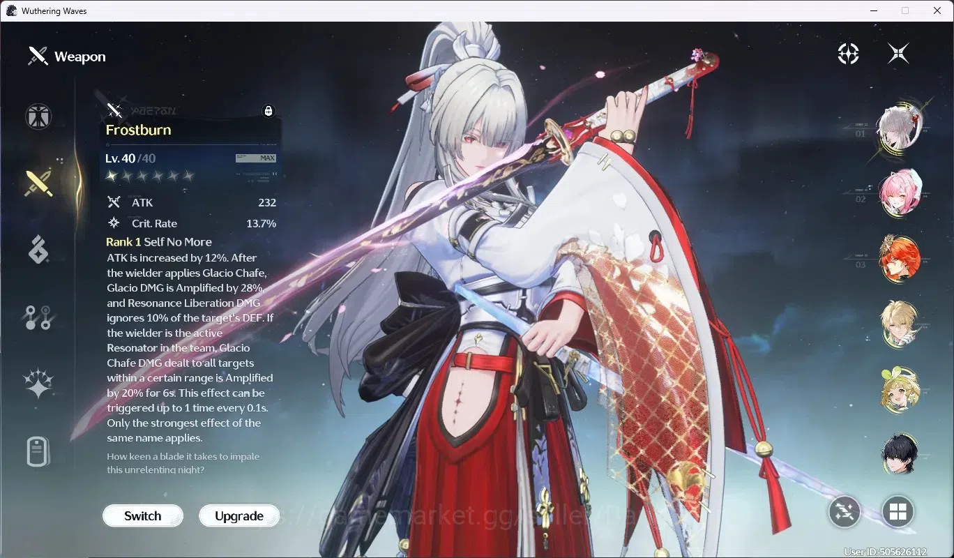 Wuthering Waves Accounts NA |UL 20 |4 Limit [Hiyuki+Sign,Aemeath,Augusta,Lu image 3