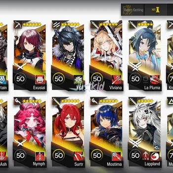 Arknights Accounts Mid-Tier ARKNIGHTS GLOBAL EARLYMID 12*6 , 2 LIMITED SAKIKO,WANG