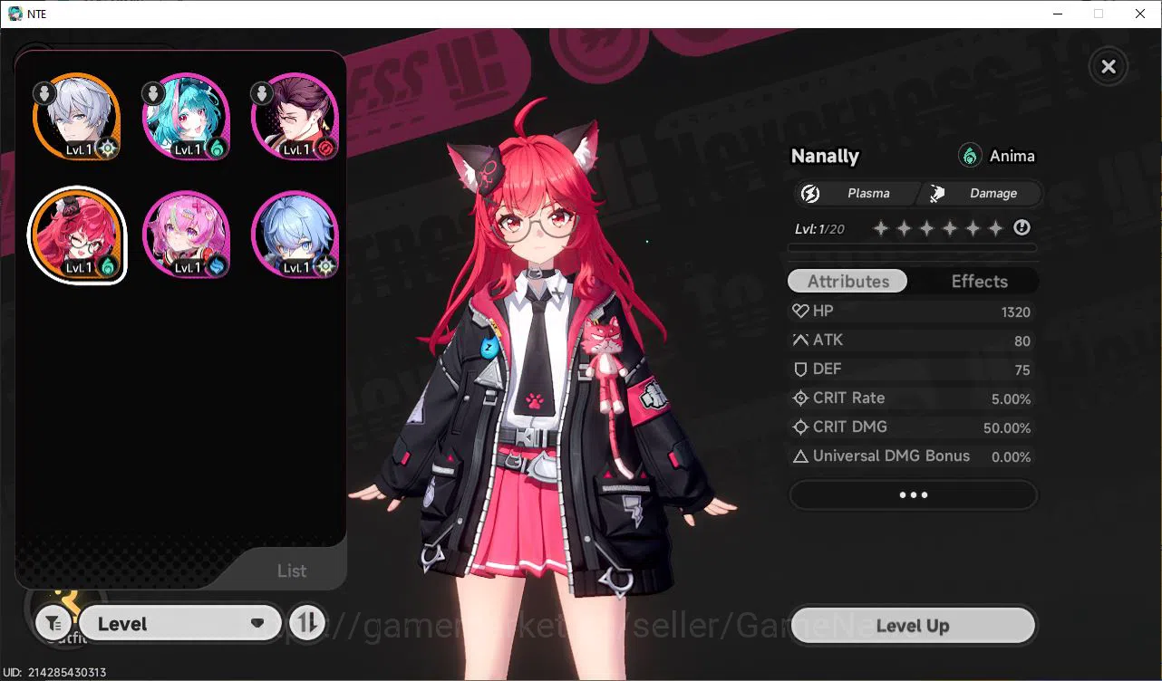 Neverness to Everness Accounts GLOBAL EU|HL 3|1 SSR Nanally |4 SR [Haniel A2,Adle image 2
