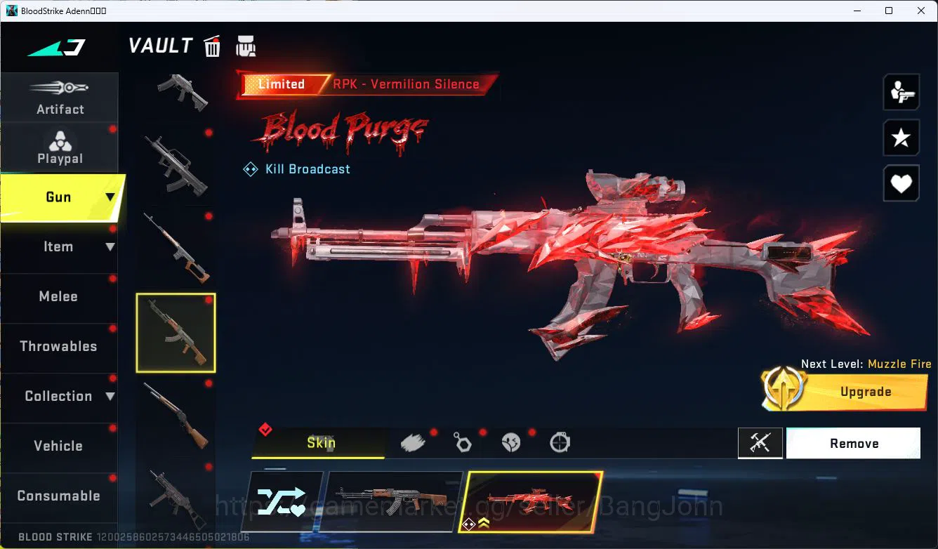 Blood Strike Accounts ASIA|ETERNAL=AUG(LVL1)|EVOLVED FAL|LIMITED=RPK|ULT image 7