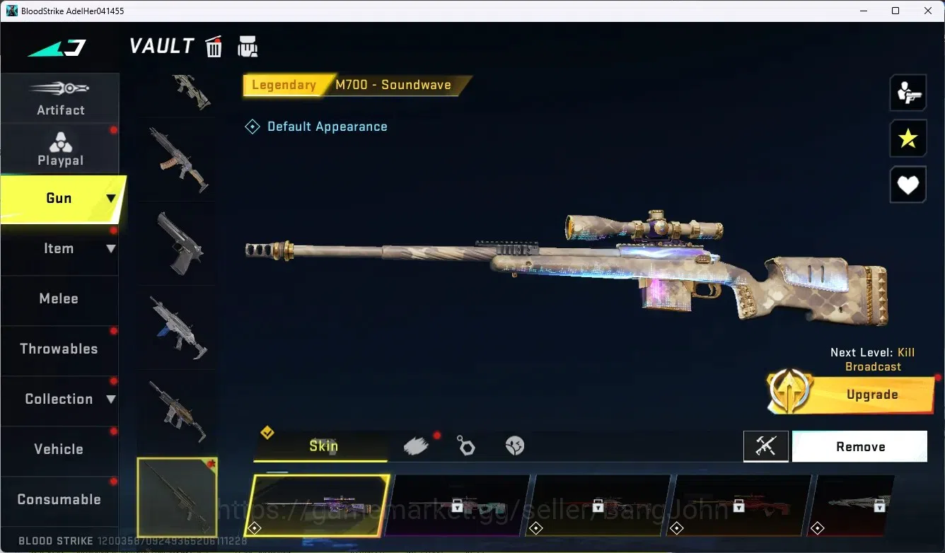 Blood Strike Accounts ASIA|Collab Gun AK47-SacredAxeRhitta [7DS]|2 Legen image 3