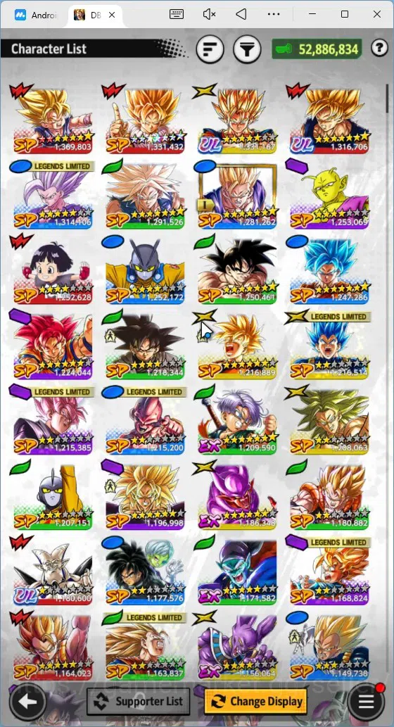 Dragon Ball Legends Accounts Android | Lvl 57|52.8M Total Power|527 CC|4 UL|UL image 11