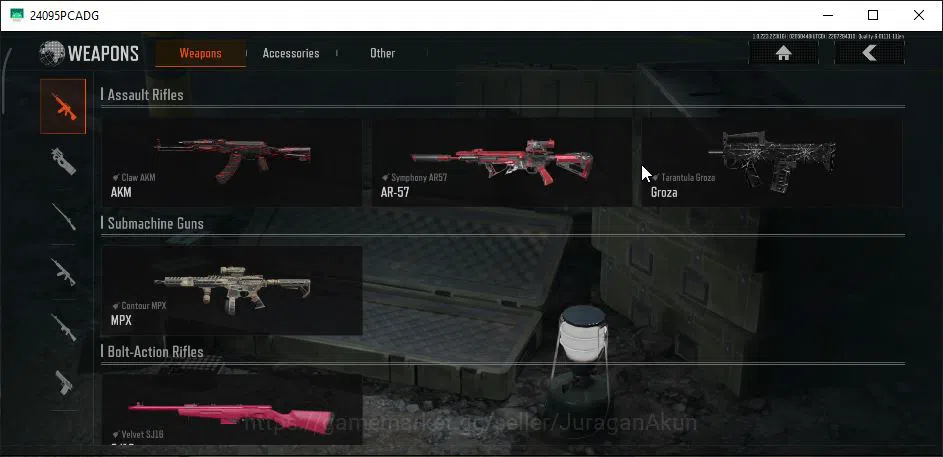 Arena Breakout Accounts Mid-Tier [MOBILE] Lv30|SV 12M|CV 10M|Legend AR57 Symphomny|MPX Contour,SKS Pink Velvet|Gear Skin|CN 6