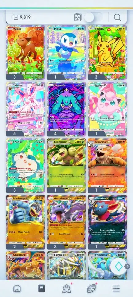 Pokémon TCG Pocket Accounts EN 9,8K Card|166+ EX|2 Crown (Bombardier,Solgaleo) image 13