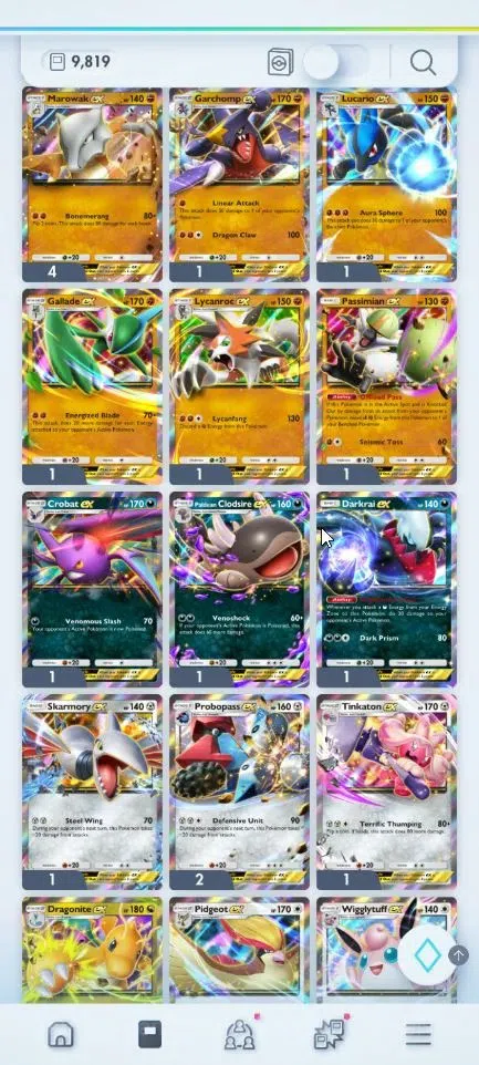Pokémon TCG Pocket Accounts EN 9,8K Card|166+ EX|2 Crown (Bombardier,Solgaleo) image 16