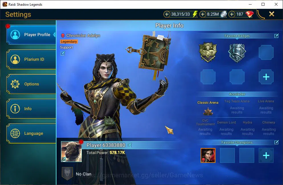 Raid: Shadow Legends Accounts Mid-Game Lv6 578K Power|1 Mythical (Androc)|21 Legendary 2