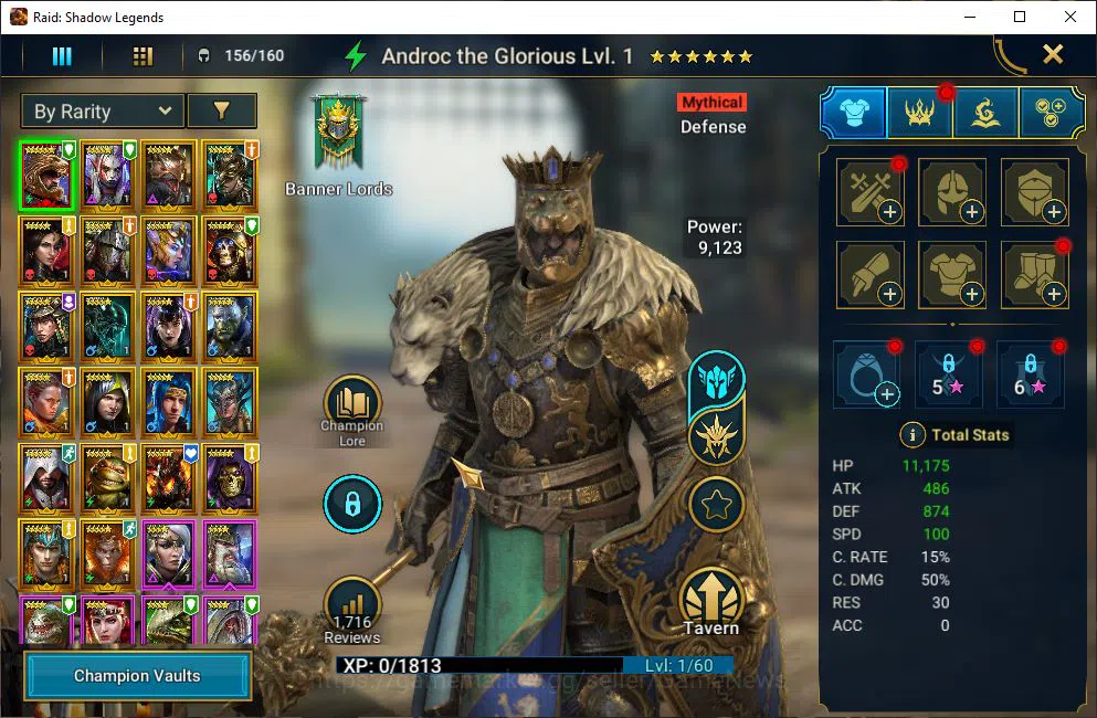 Raid: Shadow Legends Accounts Mid-Game Lv6 578K Power|1 Mythical (Androc)|21 Legendary 3