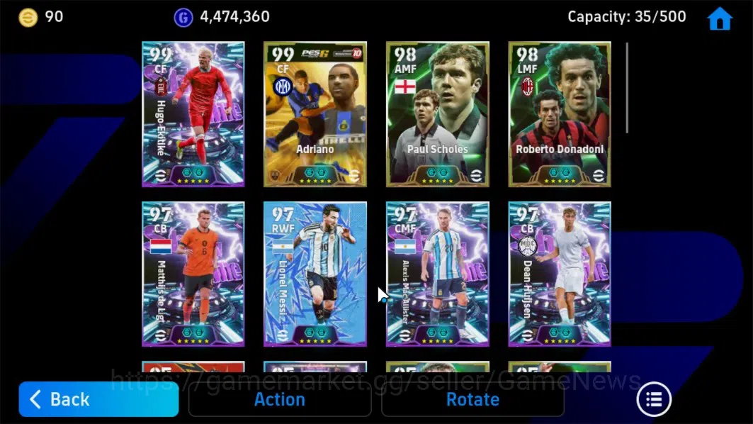 eFootball Accounts Android|Adriano PhenomFinishing,Donadoni,Scholes V image 5