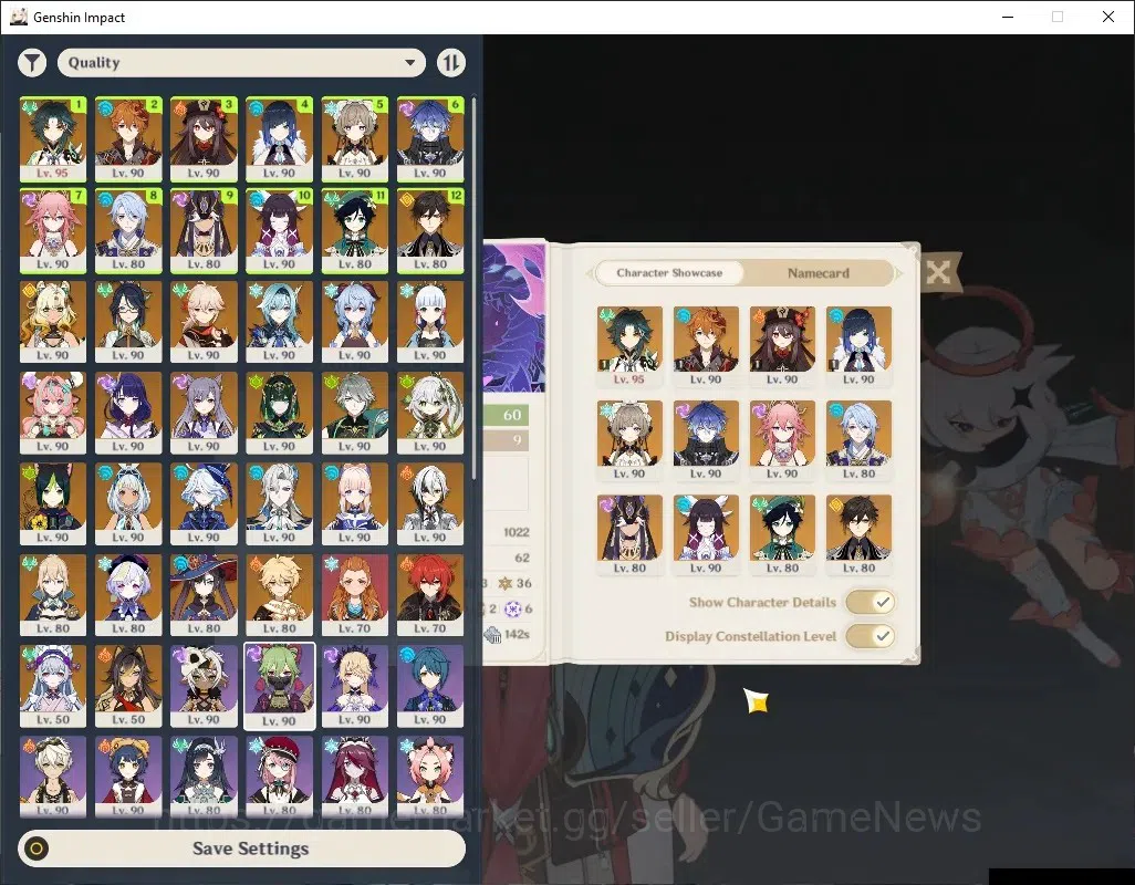 Genshin Impact Accounts Others Asia|AR 60|4 Premium Team Meta|28 Limited 1