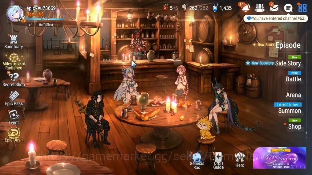 Epic Seven Accounts High-End GLOBAL UnVerif|NewEra|9 ML(TR Elvira,Straze,Belian,etc)+AUBE,Aby Fumyr,Rinak,etc|PoH ON|Abyss 1