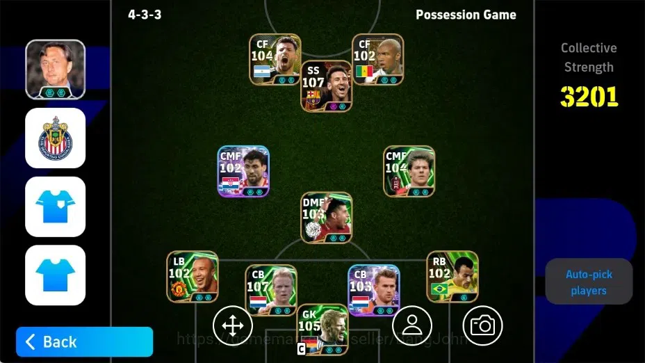eFootball Accounts Legends & Iconic Players Mobile|PW 3201|Lionel Messi BigT,Steven Gerrard BigT,Xabi Alonso Epic,Ronald 1