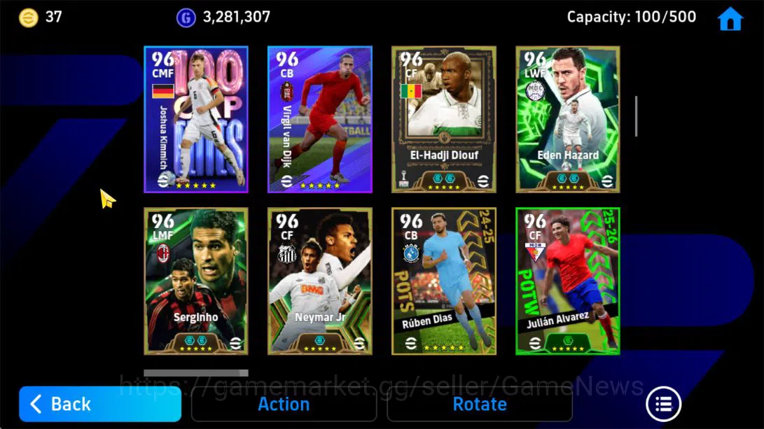 eFootball Accounts Mid-Tier Mobile|Cannavaro,Giorgio Chiellini,Donadoni,Visionary Pass(Huijsen),Phenom Finish(Dimitar 15