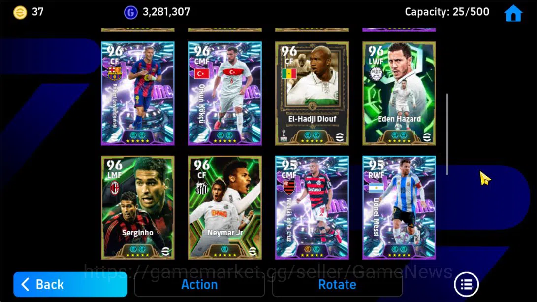 eFootball Accounts Mid-Tier Mobile|Cannavaro,Giorgio Chiellini,Donadoni,Visionary Pass(Huijsen),Phenom Finish(Dimitar 5