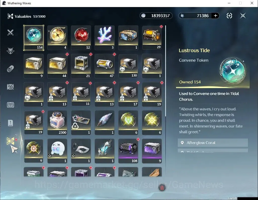 Wuthering Waves Accounts SEA|UL 48|Ready Gacha 71K Astrite+154 LT| 1 Limite image 9