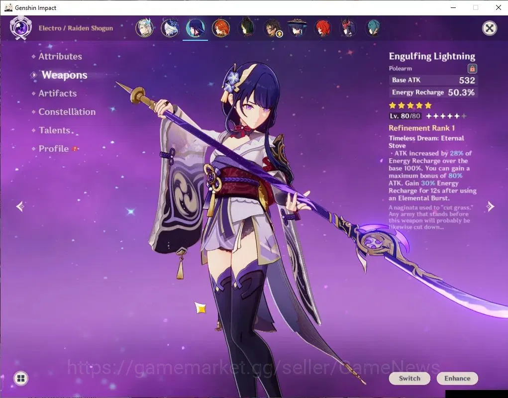 Genshin Impact Accounts ASIA|AR 55|5 Limited+3(*5Wep)|RaidenC2+Sign,Furina image 3