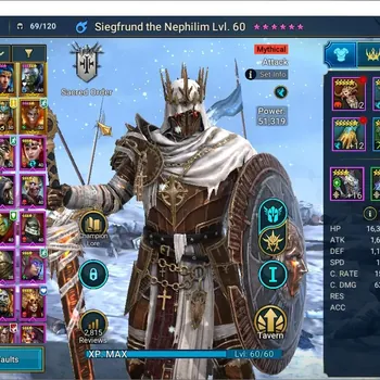 Raid: Shadow Legends Accounts Mid-Game Lv 46|487K Power|1 Mytical(Nephilim)+8