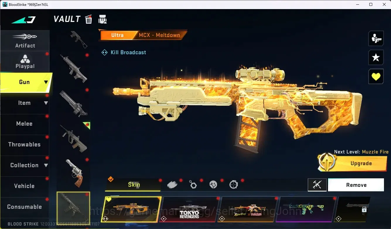 Blood Strike Accounts ASIA |1 Eternal|8 Collab Gun [7DS|TR|EVA]| 5 Limit image 16