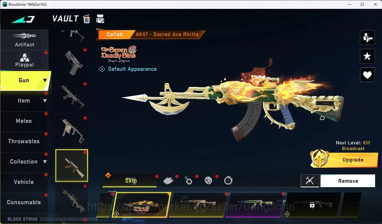 Blood Strike Accounts ASIA |1 Eternal|8 Collab Gun [7DS|TR|EVA]| 5 Limit image 5